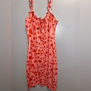 Shein pink heart body con dress